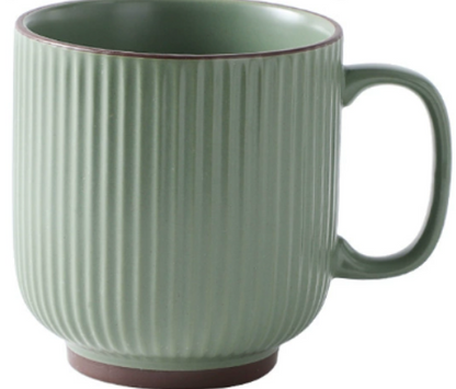Japanese Retro Ceramic Mug — Green or Blue