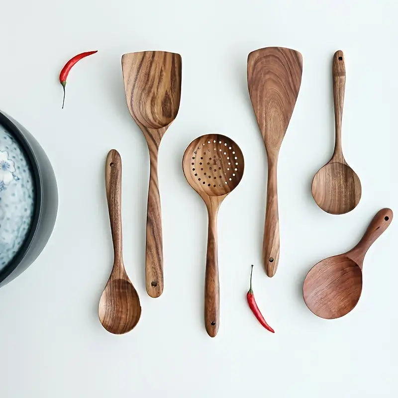 Teak Wood Utensil Set