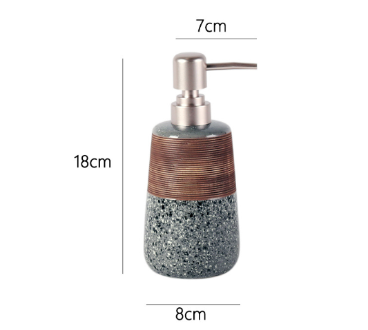 Wood-Accent Resin Soap Dispenser