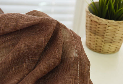 Textured Cotton-Linen Curtain Panel