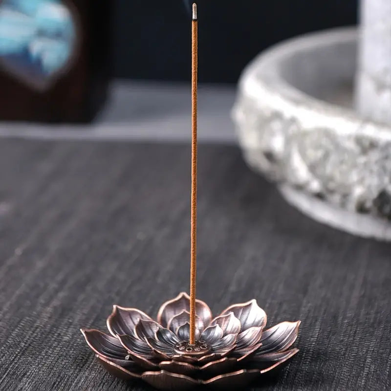 Antique Lotus Incense Holder