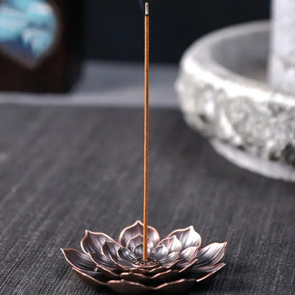 Antique Lotus Incense Holder