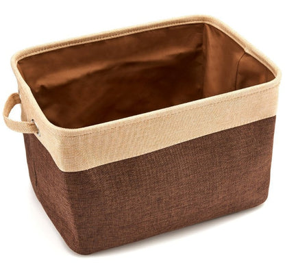 Foldable Japanese Cotton Linen Clothes Storage Basket