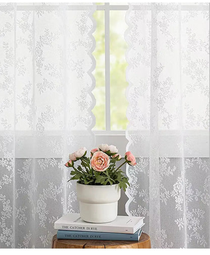 Floral Lace Curtain for Elegant Window Decor