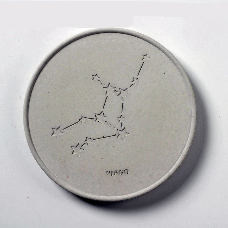 Concrete Round Constellation Coaster Silicone Mold