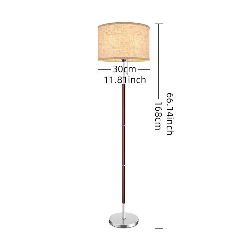 Minimalist Floor Lamp with Fabric Shade