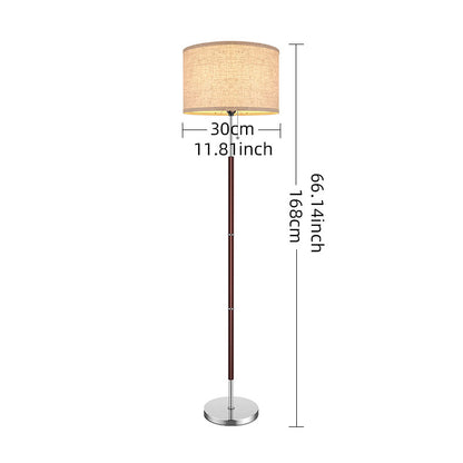 Minimalist Floor Lamp with Fabric Shade