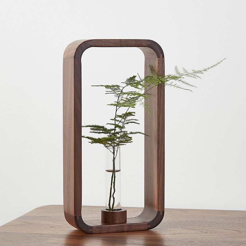 Walnut Frame Bud Vase