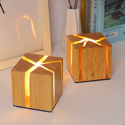 LED Table Lamp with Wooden Charging Creative Design