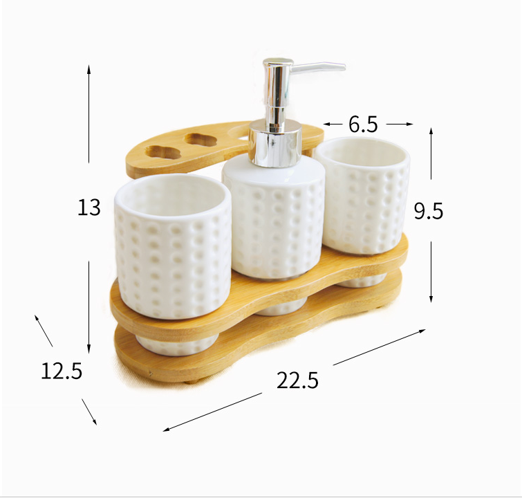 Wood & Ceramic Countertop Set