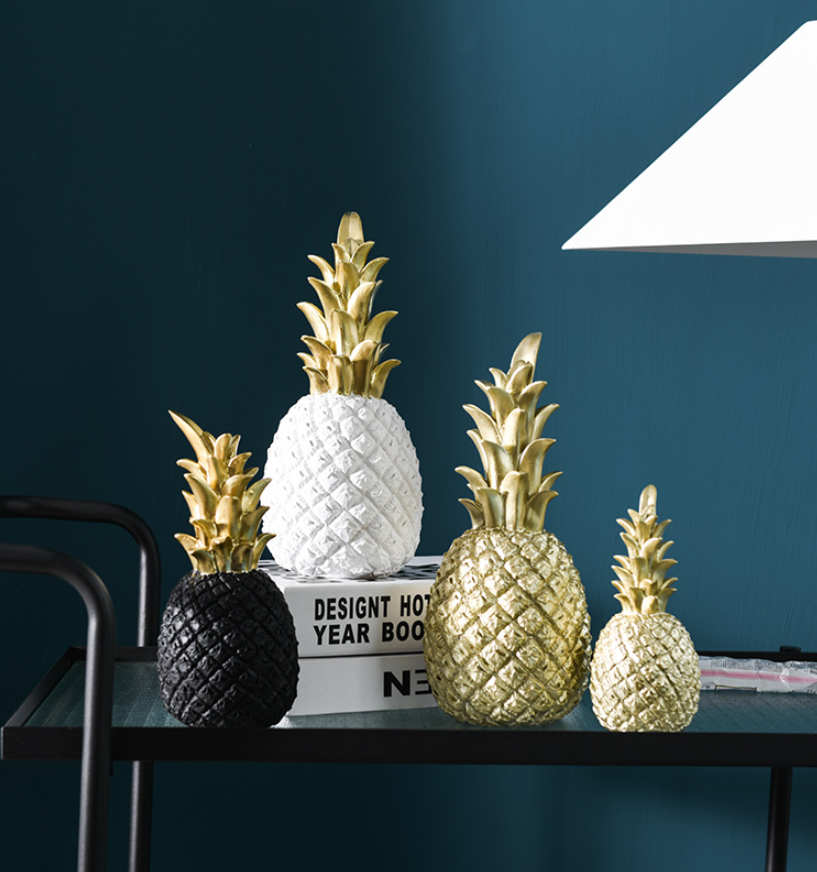 Gold Pineapple Resin Ornament