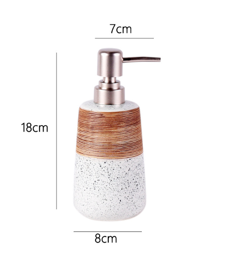 Wood-Accent Resin Soap Dispenser