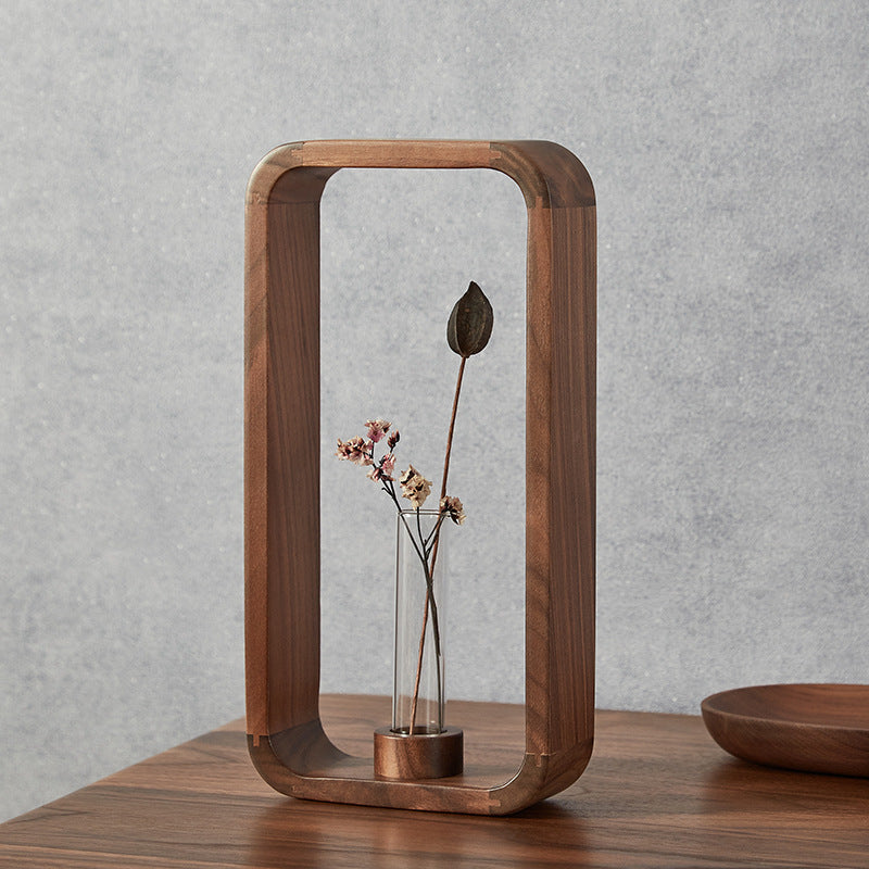 Walnut Frame Bud Vase