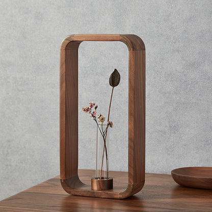 Walnut Frame Bud Vase