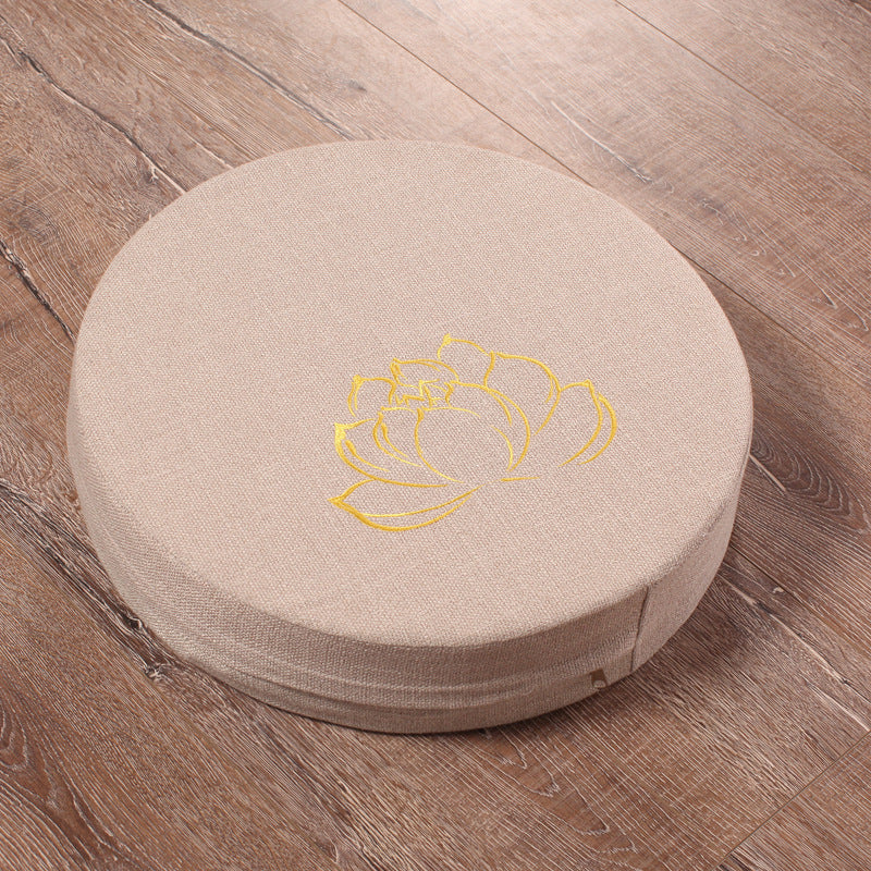 Lotus Embroidered Floor Cushion