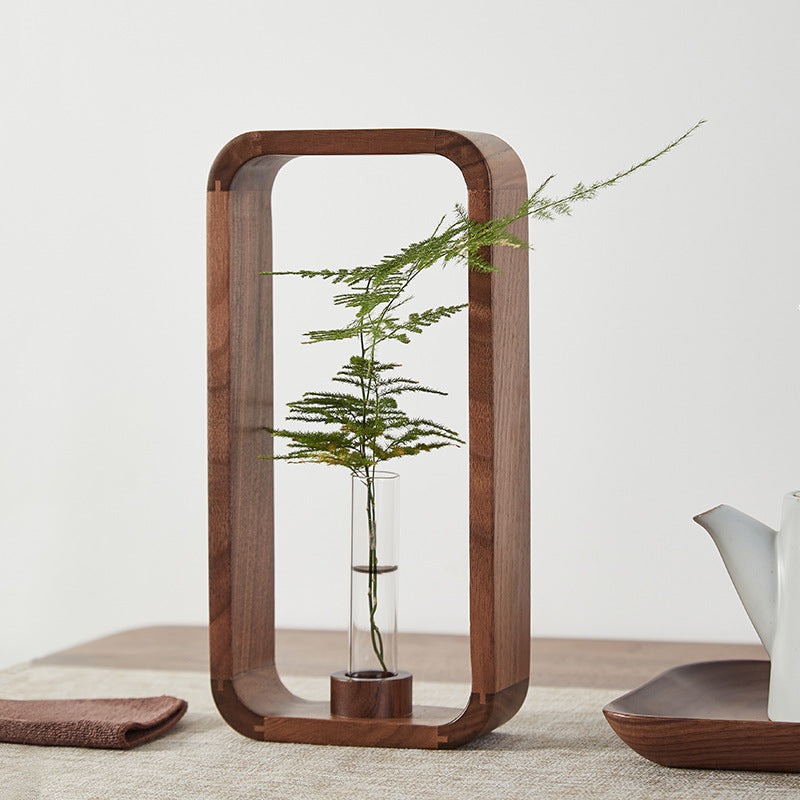 Walnut Frame Bud Vase