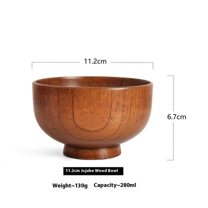 Japanese Jujube Wood Bowl — 9 Sizes