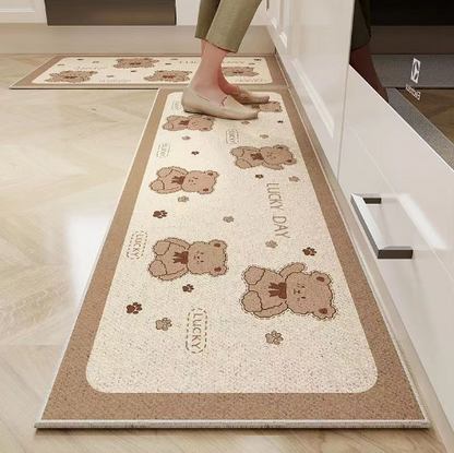 Minimalist Anti-Slip Kitchen Mat - Crystal Velvet (One Piece)