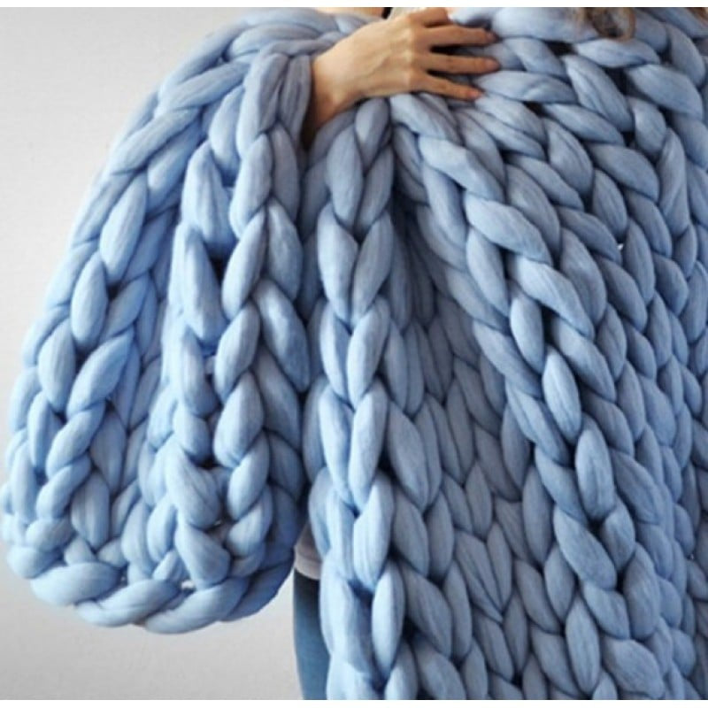 Chunky Knit Throw Blanket