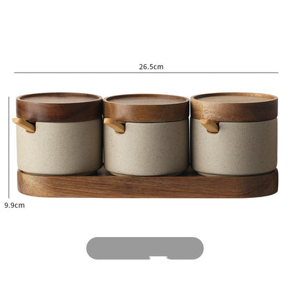 Speckled Ceramic Seasoning Jar Set