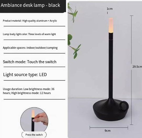 Vintage Candle Table Lamp