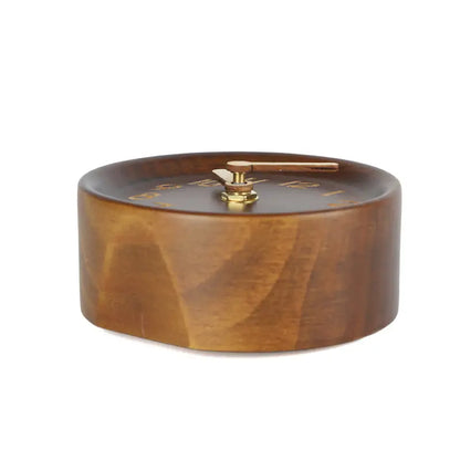 Round Wood Table Clock