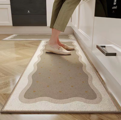 Minimalist Anti-Slip Kitchen Mat - Crystal Velvet (One Piece)