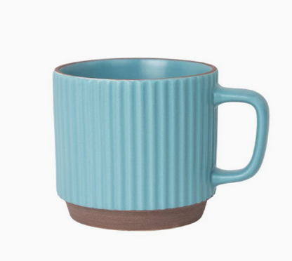 Japanese Retro Ceramic Mug — Green or Blue
