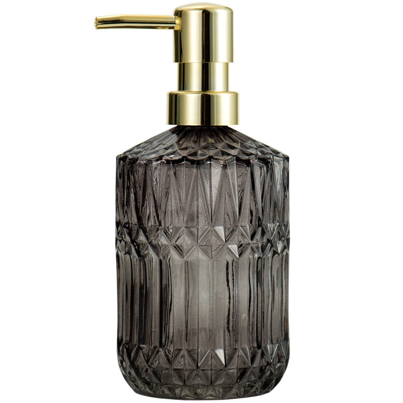 Faceted Glass Soap Dispenser