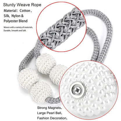 Braided Magnetic Curtain Tiebacks