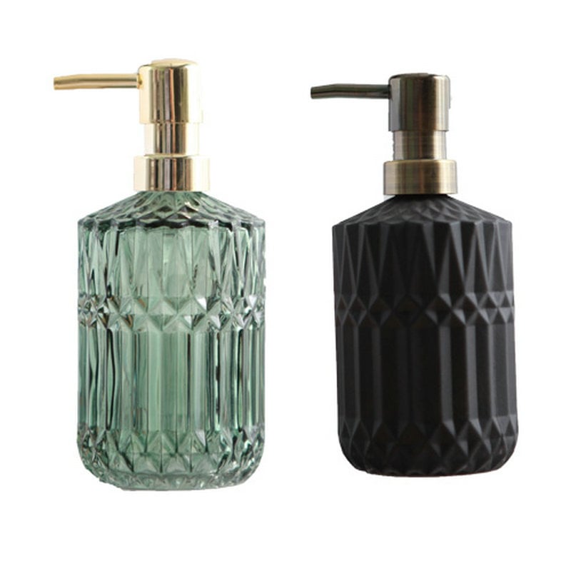Faceted Glass Soap Dispenser
