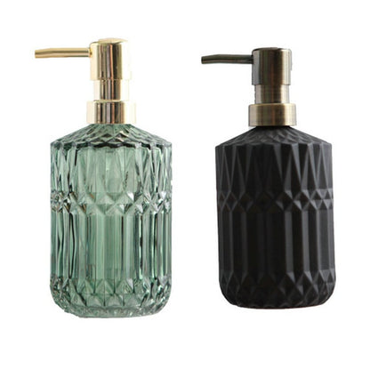 Faceted Glass Soap Dispenser