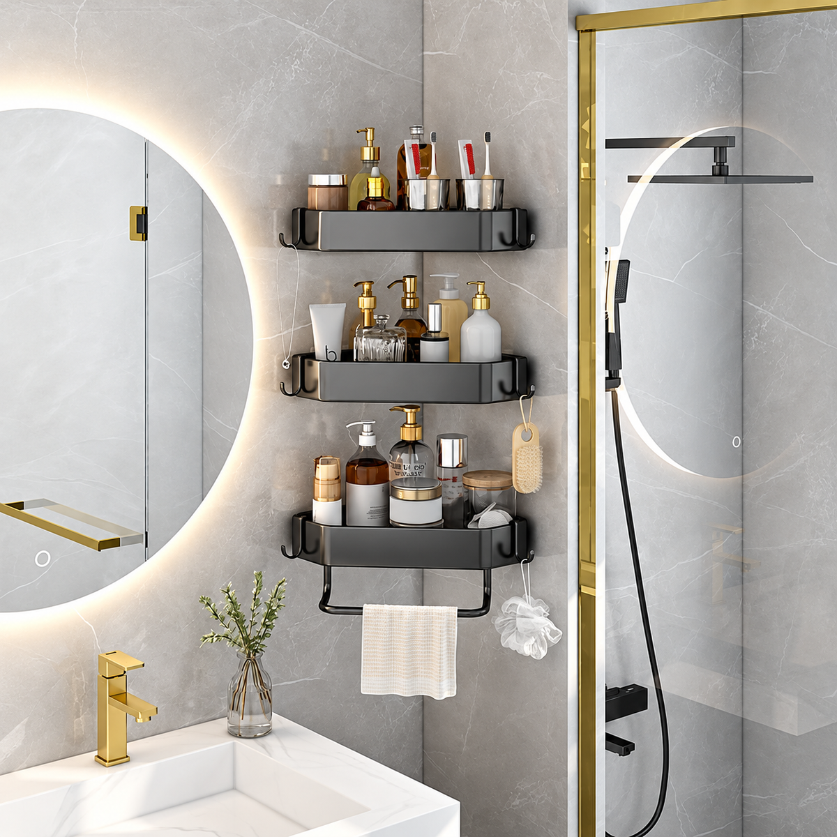 2-Piece Shower Caddy Set
