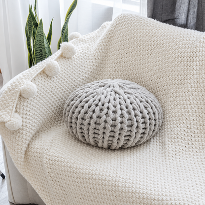 Chunky Knit Round Cushion