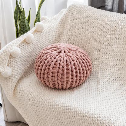 Chunky Knit Round Cushion