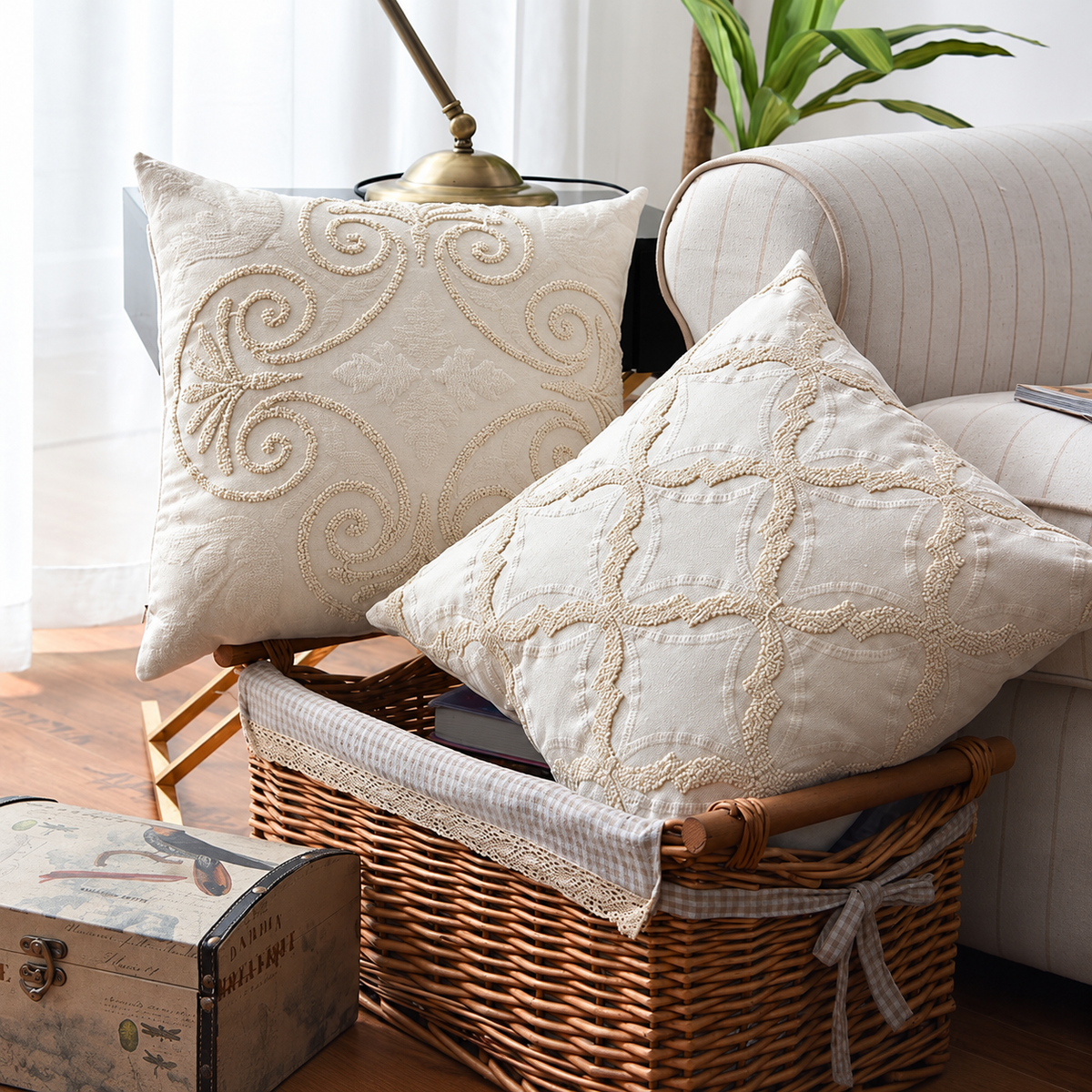 Heritage Embroidered Pillow Cover