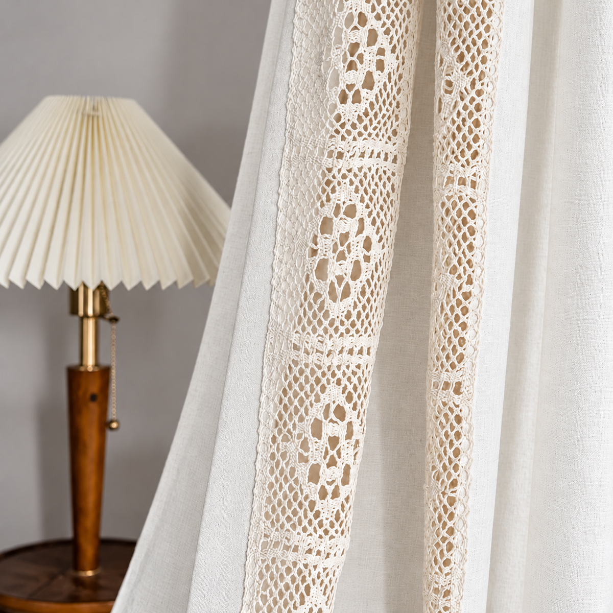 Lattice Crochet Curtain Panel