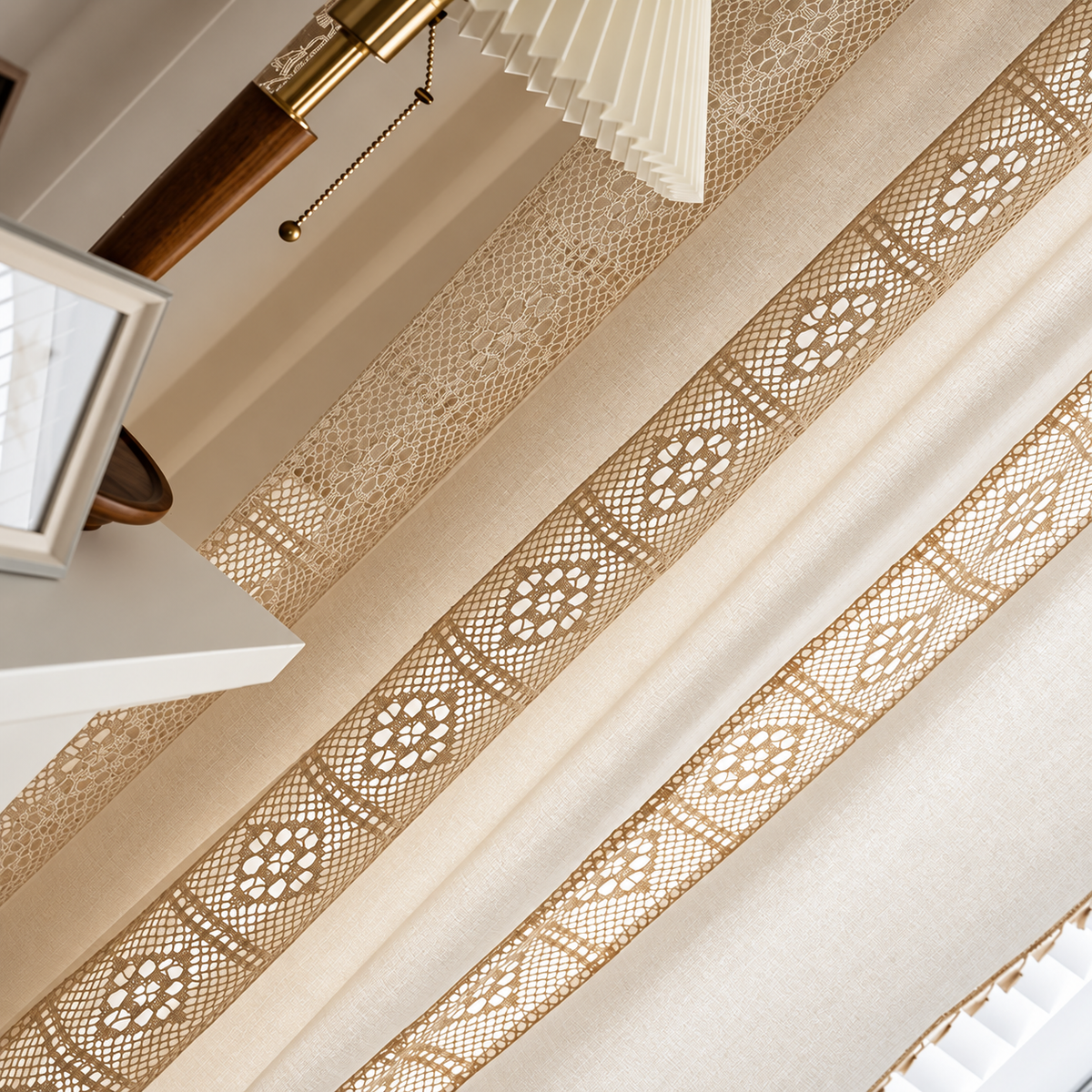Lattice Crochet Curtain Panel