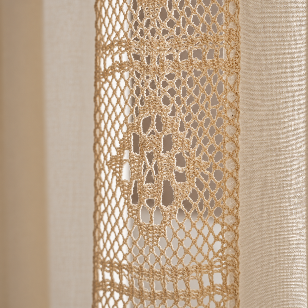 Lattice Crochet Curtain Panel