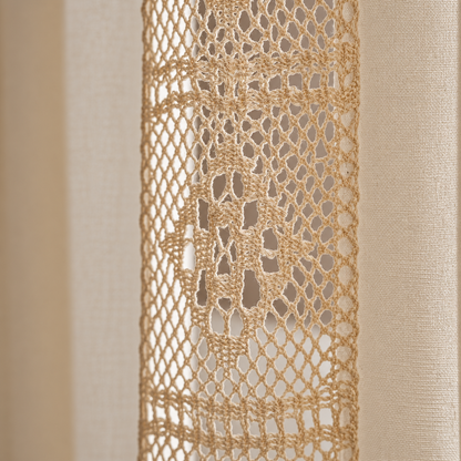 Lattice Crochet Curtain Panel