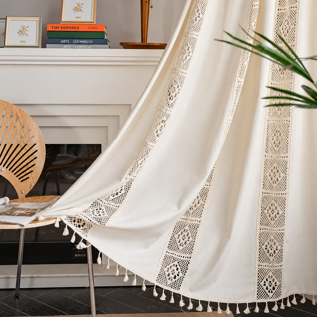 Lattice Crochet Curtain Panel