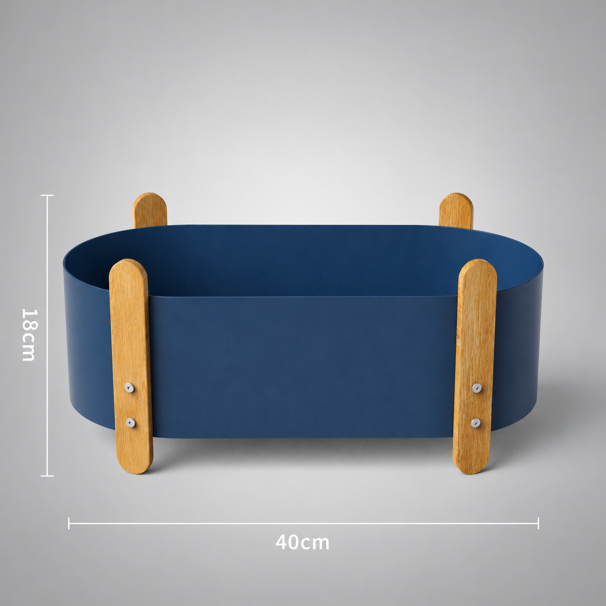 Raised Iron & Wood Planter