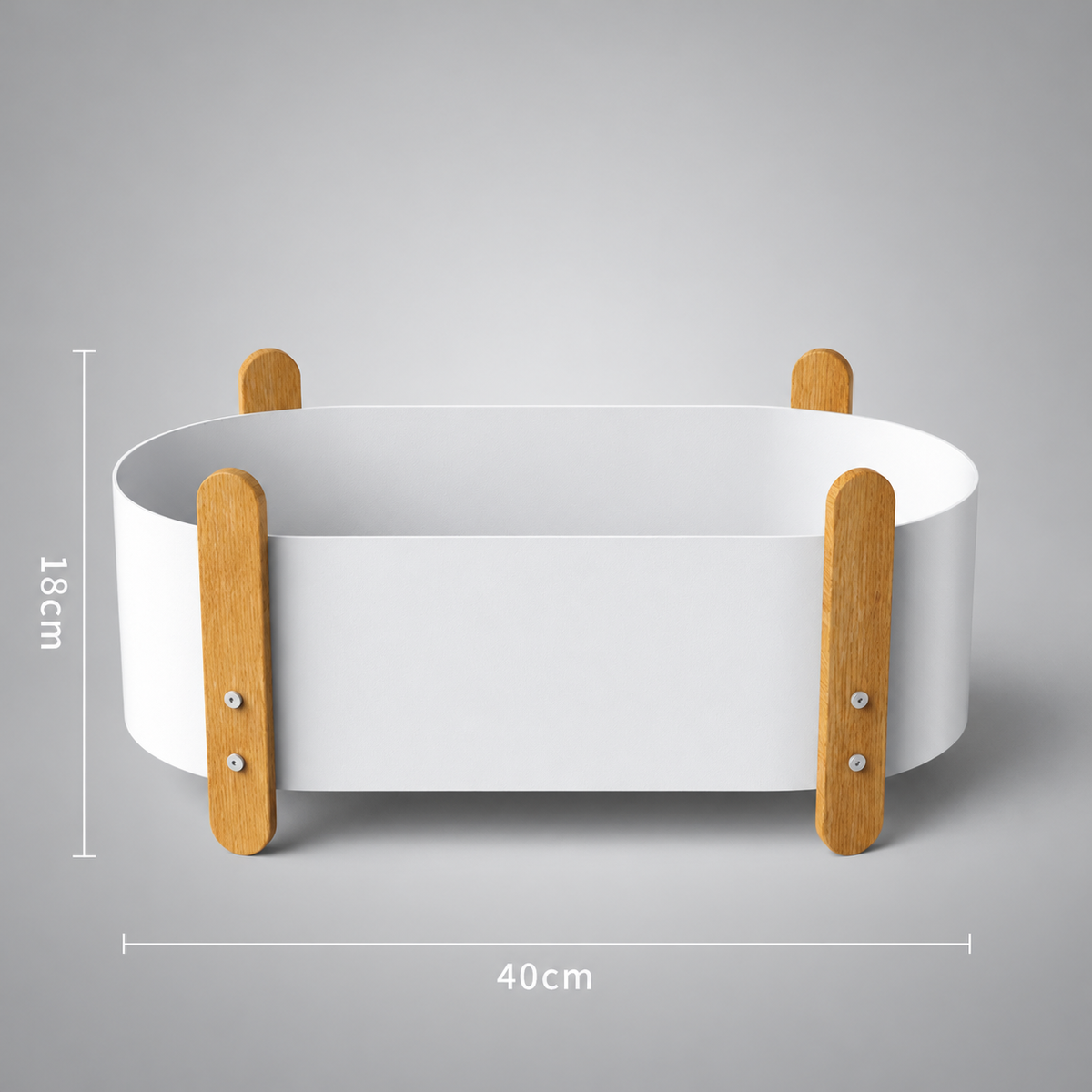 Raised Iron & Wood Planter