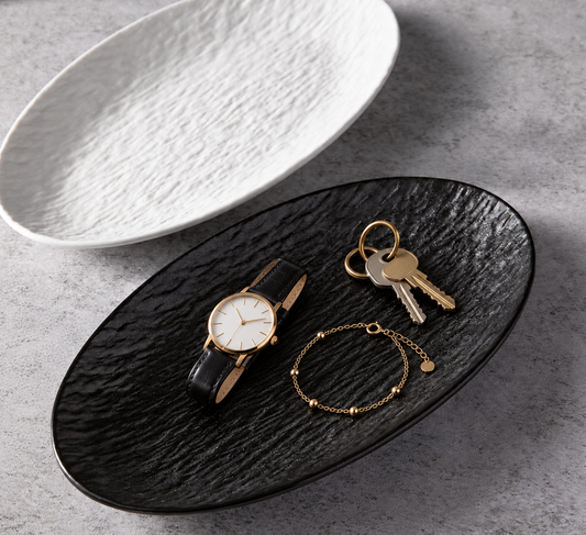Textured Oval Catchall Tray