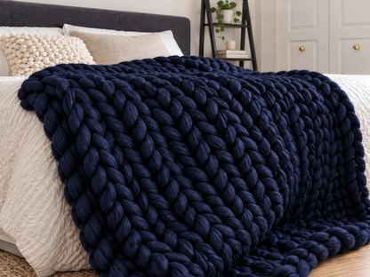 Chunky Knit Throw Blanket