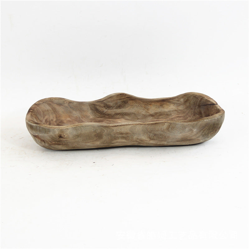 Organic Carved Wood Tray