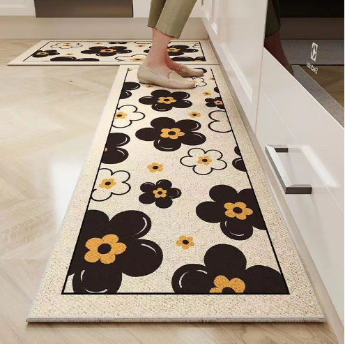 Minimalist Anti-Slip Kitchen Mat - Crystal Velvet (One Piece)