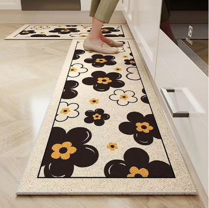 Minimalist Anti-Slip Kitchen Mat - Crystal Velvet (One Piece)