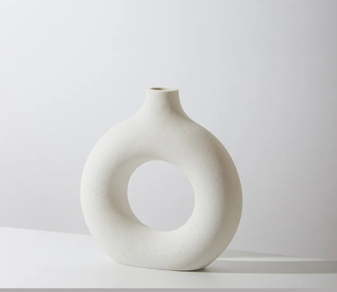 Frosted Ceramic Vase — Small, Medium, or Large