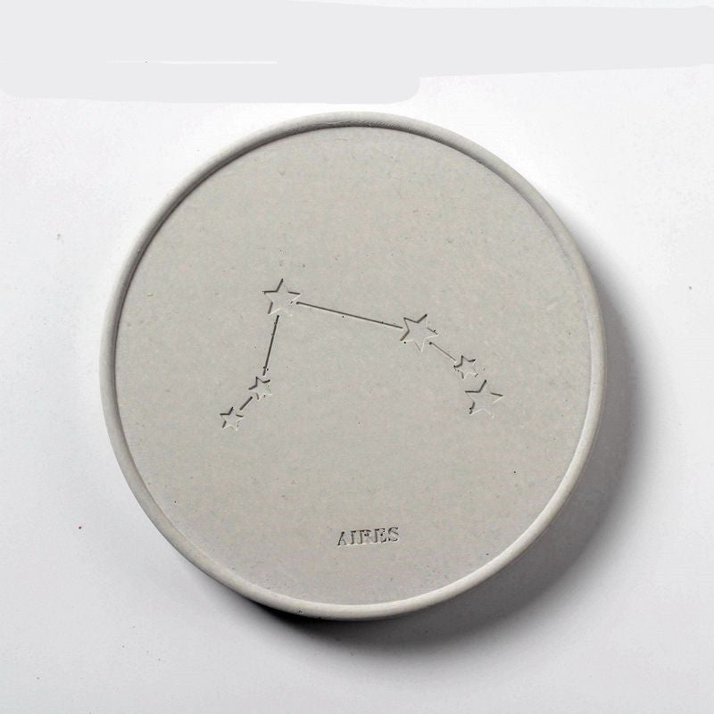 Concrete Round Constellation Coaster Silicone Mold